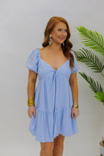 Load image into Gallery viewer, Make You Blush Mini Dress- Blue
