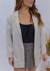 Taupe Boyfriend Blazer