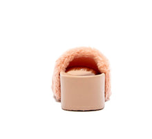 Load image into Gallery viewer, Faux Fur Platform Slippers- Blush
