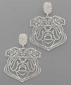 Bulldog Earrings