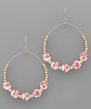 Load image into Gallery viewer, Ceramic Flower Bead Earrings
