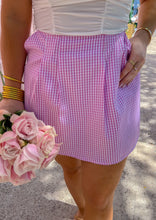 Load image into Gallery viewer, Afternoon Sun Gingham Skort- Pink
