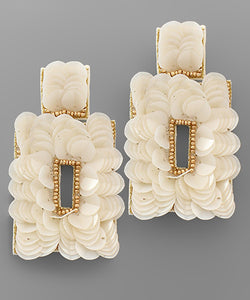 Sequin Flower Earrings