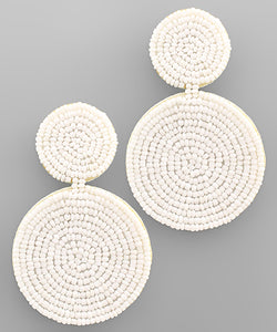 Disk Seed Beads Earrings