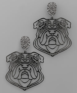 Bulldog Earrings