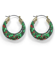 Load image into Gallery viewer, Star Resin Crescent Hoops
