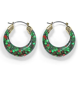 Star Resin Crescent Hoops