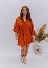 Load image into Gallery viewer, Find Me Again Button Mini Dress- Rust
