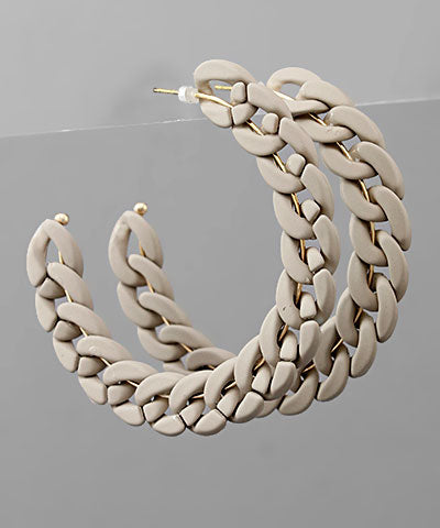 Flat Chain Hoops