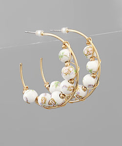 Ceramic Ball Wrapped Hoops