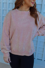 Load image into Gallery viewer, Sara Acid Wash Oversized Sweatshirt- Rose
