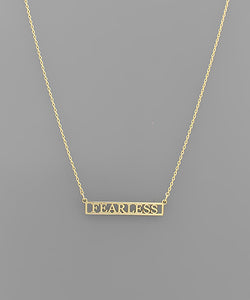 FEARLESS Cut Out Bar Necklace