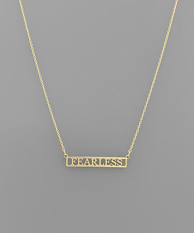 FEARLESS Cut Out Bar Necklace