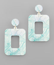 Load image into Gallery viewer, Color Mixed Rectangle Earrings
