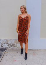 Load image into Gallery viewer, Chelsea Tiger Striped Midi Dress
