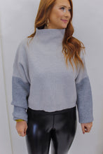 Load image into Gallery viewer, Cute &amp; Cuddly Colorblock Sweater- Grey
