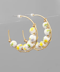 Ceramic Ball Wrapped Hoops