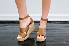 Load image into Gallery viewer, Tan Ankle Wedges
