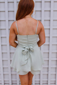 Georgia Tiered Romper- Sage