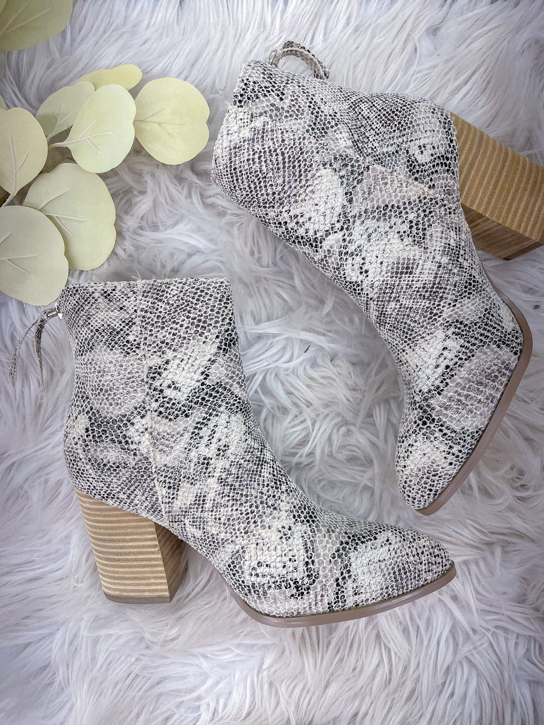 Veronica Snakeskin Booties