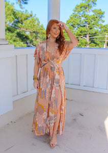 Flower Power Deep V Maxi