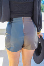 Load image into Gallery viewer, Jenson Color Blocked Leather Shorts- Black Multi
