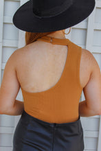 Load image into Gallery viewer, Kenzie Neck Cut Out Bodysuit- Camel
