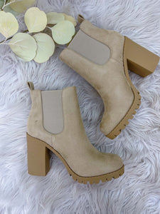 Glover Suede Booties- Wheat