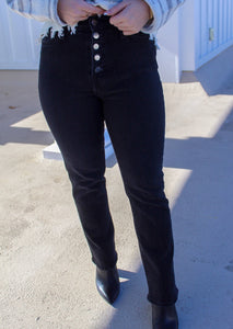 Black Straight Leg Jeans