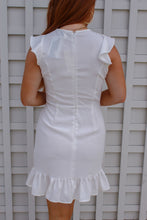 Load image into Gallery viewer, Carter Peekaboo Ruffled Dress- Off White
