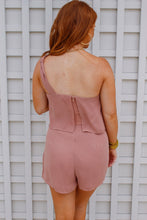 Load image into Gallery viewer, Ayana One Shoulder Knot Detail Romper- Blush
