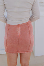 Load image into Gallery viewer, Farren Washed Pannel Mini Skirt- Orange
